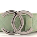 Lambskin Quilted CC Belt 80 32 Green - 图片 6