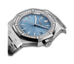 37mm Stainless Steel Diamond Bezel Light Ice Blue Dial Automatic - 图片 2