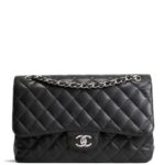 CHANEL Caviar Jumbo Double Flap Bag - Black