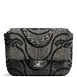 CHANEL CC Denim Wave Flap Bag - Gray
