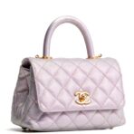CHANEL Iridescent Caviar Extra Mini Coco Handle Flap Bag - Purple - 图片 3