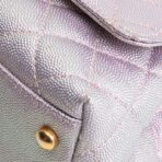 CHANEL Iridescent Caviar Extra Mini Coco Handle Flap Bag - Purple - 图片 9