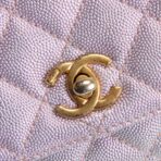 CHANEL Iridescent Caviar Extra Mini Coco Handle Flap Bag - Purple - 图片 10