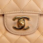 CHANEL Caviar Medium Double Flap Shoulder Bag - Beige - 图片 11