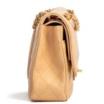 CHANEL Caviar Medium Double Flap Shoulder Bag - Beige - 图片 5
