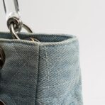 DIOR Vintage Medium Lady Dior w/Strap - Denim Cannage - 图片 12
