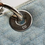 DIOR Vintage Medium Lady Dior w/Strap - Denim Cannage - 图片 13