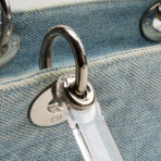 DIOR Vintage Medium Lady Dior w/Strap - Denim Cannage - 图片 16