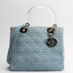 DIOR Vintage Medium Lady Dior w/Strap - Denim Cannage - 图片 8