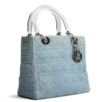 DIOR Vintage Medium Lady Dior w/Strap - Denim Cannage - 图片 4