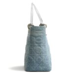 DIOR Vintage Medium Lady Dior w/Strap - Denim Cannage - 图片 5