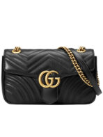GG Marmont Small Matelasse Black Leather Shoulder Bag - 图片 2