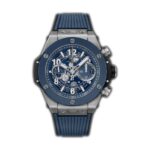 44mm Unico Titanium Chronograph Blue Ceramic Skeleton Dial