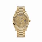 Rolex Day-Date II 218238 41mm Champagne Roman Dial 18k Yellow Gold President Watch