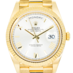 Rolex 18k Yellow Gold Day-Date 40mm, 228238 Silver Roman Dial and President Bracelet - 图片 2