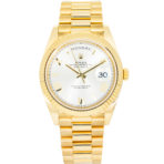 Rolex 18k Yellow Gold Day-Date 40mm, 228238 Silver Roman Dial and President Bracelet