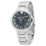 Cartier Ballon Bleu Stainless Steel 44MM Black Dial And Stainless Steel Bracelet