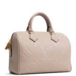 LOUIS VUITTON Monogram Empreinte Speedy Bandouliere 25 - Turtledove - 图片 3