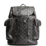 LOUIS VUITTON Christopher MM Brushed Monogram Eclipse Cowhide Backpack