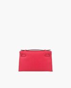 Hermès Kelly Pochette Clutch Rose Azalee Epsom PHW - 图片 5
