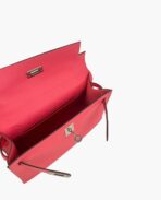 Hermès Kelly Pochette Clutch Rose Azalee Epsom PHW - 图片 7