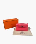 Hermès Kelly Pochette Clutch Rose Azalee Epsom PHW - 图片 8
