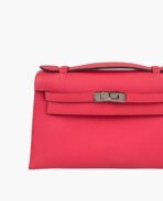 Hermès Kelly Pochette Clutch Rose Azalee Epsom PHW - 图片 2