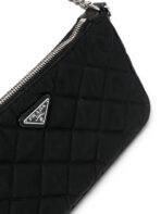 Prada Tessuto Nylon Quilted Chain Crossbody Bag in Black - 图片 2