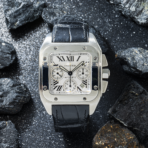Cartier Santos Galbée W20090X8 29mm Dial with Leather Strap - 图片 5