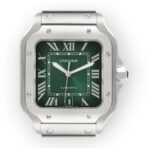 Cartier Santos Large Green Dial Steel Mens Watch WSSA0062 - 图片 3