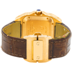 Cartier Santos Large Rose Gold Mens Watch WGSA0019 with Brown Leather Bracelet - 图片 4