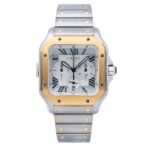 Cartier Santos W2SA0008 43mm White Dial With Two Tone Bracelet