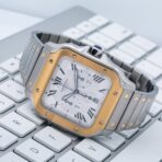 Cartier Santos W2SA0008 43mm White Dial With Two Tone Bracelet - 图片 3