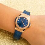 Hublot Classic Fusion 581.OX.7180.LR 33MM Blue Dial With Leather Bracelet - 图片 2