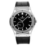 Hublot Classic Fusion Ultra-Thin 515.NX.1270.LR 45MM Black Dial With Leather Bracelet