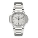 Patek Philippe Nautilus Silver Dial Steel Mens Watch 7118