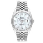 Rolex Datejust 126334 41mm White Mother Of Pearl Diamond Dial Jubilee