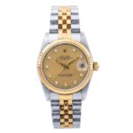 Rolex Datejust 31MM 68273 Stainless Steel and Yellow Gold Original Champagne Diamond Dial Jubilee Bracelet