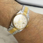 Rolex Datejust 36MM 16233 Stainless Steel and Yellow Gold Fluted Bezel Original Jubilee Diamond Dial - 图片 2