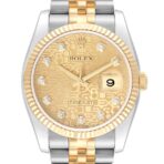 Rolex Datejust 36mm 116233 Steel & Yellow Gold Anniversary Diamond Dial Mens Watch - 图片 2