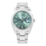 Rolex Datejust 41 Mint Green Dial 126300 Steel Mens Watch