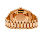 Rolex Day-Date II 41mm 218235 – Black Dial with Factory Ruby & Diamond Markers – 18K Rose Gold President Bracelet - 图片 4