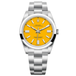 Rolex Oyster Perpetual 41mm – 124300, Yellow Dial, Stainless Steel Case, Oyster Bracelet