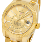 Rolex Sky-Dweller 326938 42mm 18k Yellow Gold Champagne Dial with Champagne Hour Markers – Oyster Bracelet (Year: 2020-2024) - 图片 2