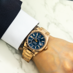 Rolex Sky Dweller Rose Gold with Blue Index Dial Oyster Bracelet 336935 - 图片 6
