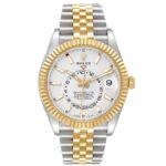 Rolex Sky Dweller Stainless Steel and Yellow Gold Jubilee Bracelet White Dial 326933