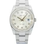 Rolex Stainless Steel Datejust 36 116244 – Silver Jubilee Diamond Dial, Diamond Bezel, Oyster Bracelet