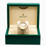 Rolex Yellow Gold Day-Date 40 Watch Champagne Baguette Diamond Dial - President Bracelet - 图片 8