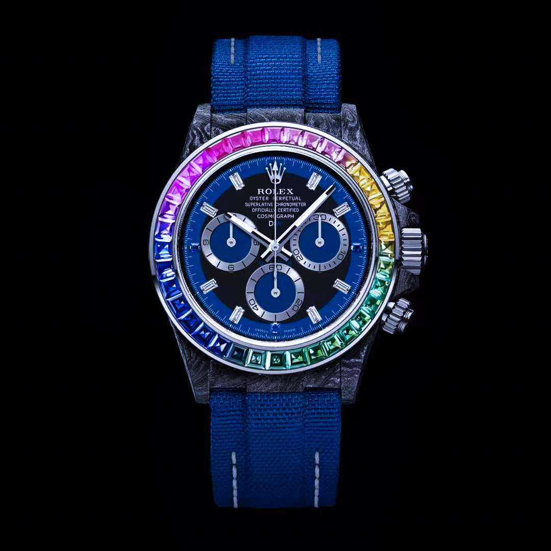 SILVERFINAL.jpg DiW Rolex Daytona RAINBOW NAVY (Retail: €74 590) - 图片 1