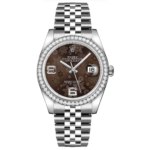 Rolex Datejust 36mm – Bronze Floral Motif Dial with Diamond Bezel | Ref. 116244